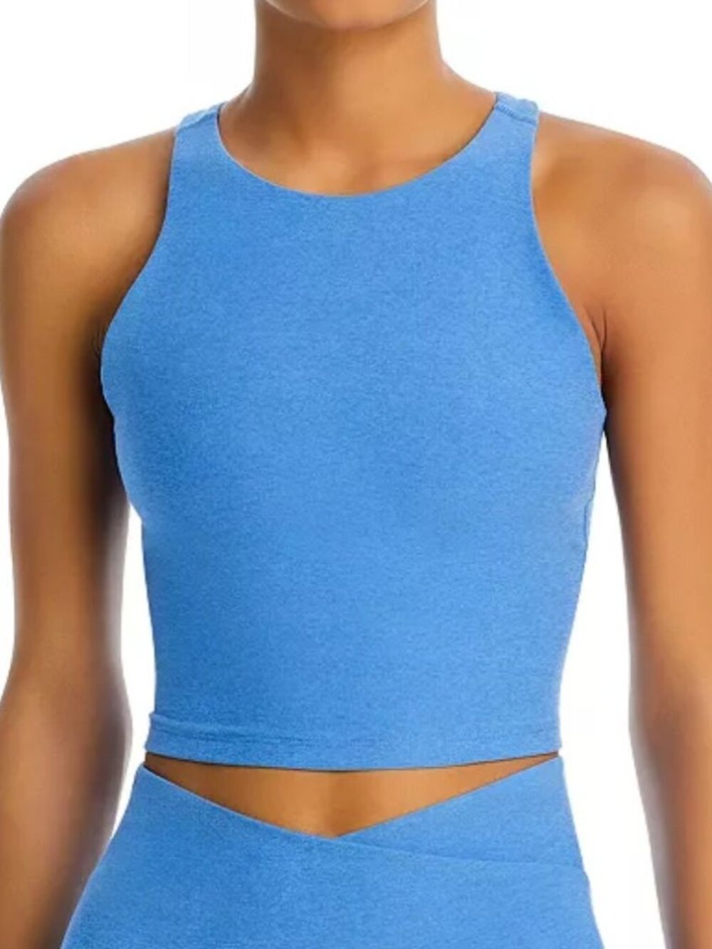 Beyond Yoga SpaceDye Refocus Cropped Tank Top Blue XS